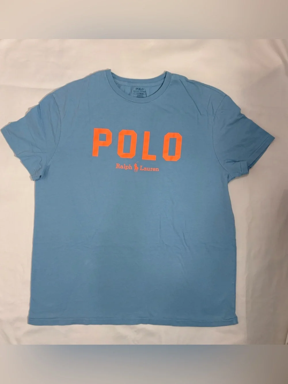 Men’s Blue Polo Ralph Lauren Classic Fit Graphic Short Sleeve Shirt Size L